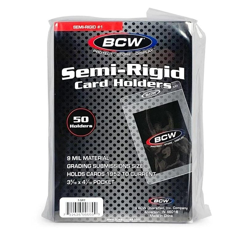 BCW Semi Rigid Card Holder #1 (pack of 50)