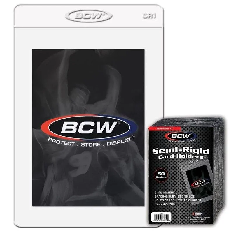BCW Semi Rigid Card Holder #1 (pack of 50)