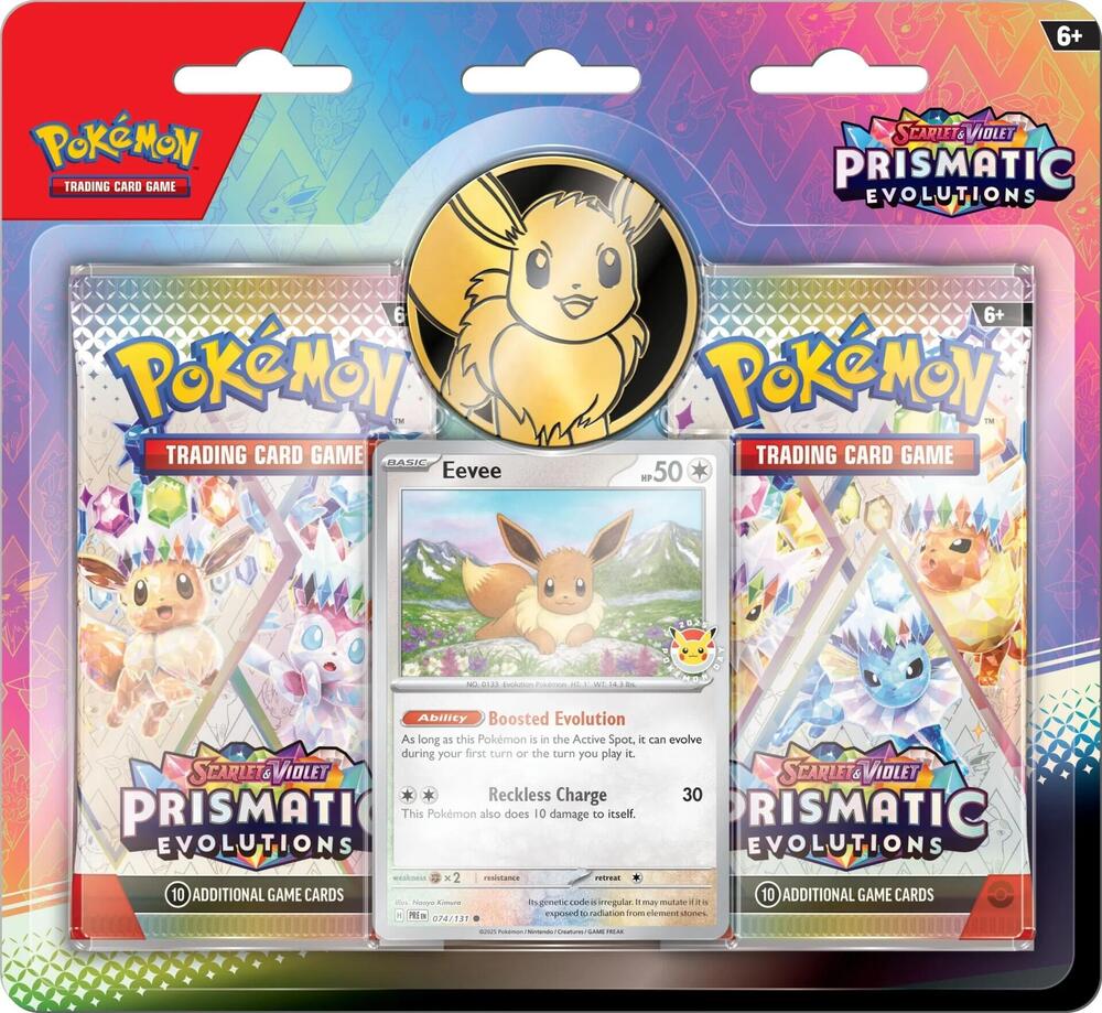 Prismatic Evolutions 2-Pack Blister with Promo and Coin