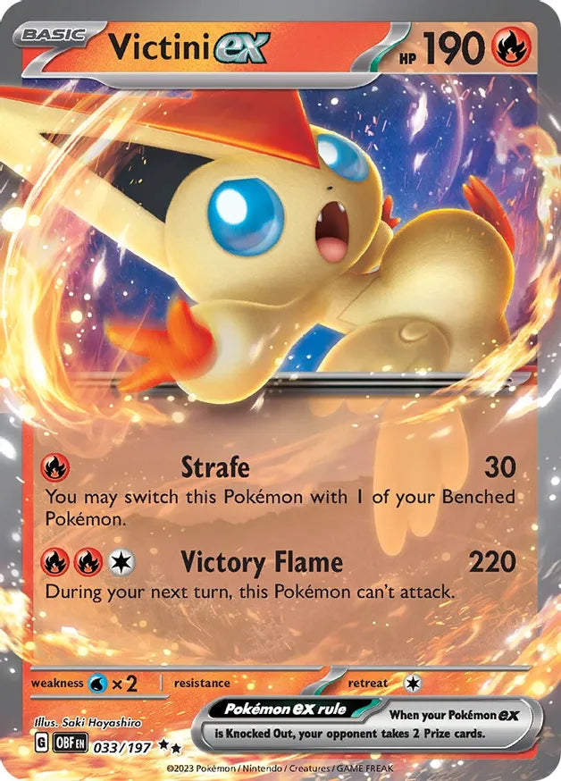 Victini EX 33/197 - Scarlet and Violet Obsidian Flames