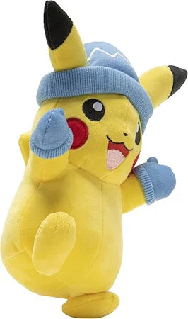 Pokemon Holiday Plush Pikachu Mittens - 8"