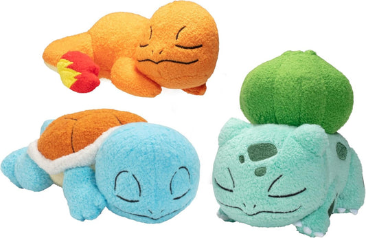 Sleeping Kanto Starter Pokemon Plush