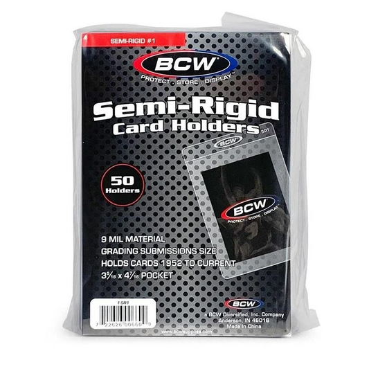 BCW Semi Rigid Card Holder #1 (pack of 50)
