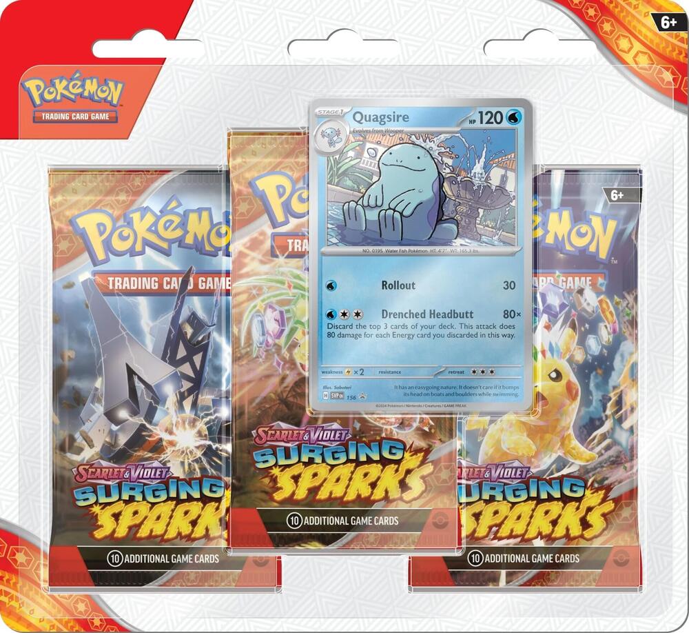 Scarlet and Violet Surging Sparks 3 Pack Blister