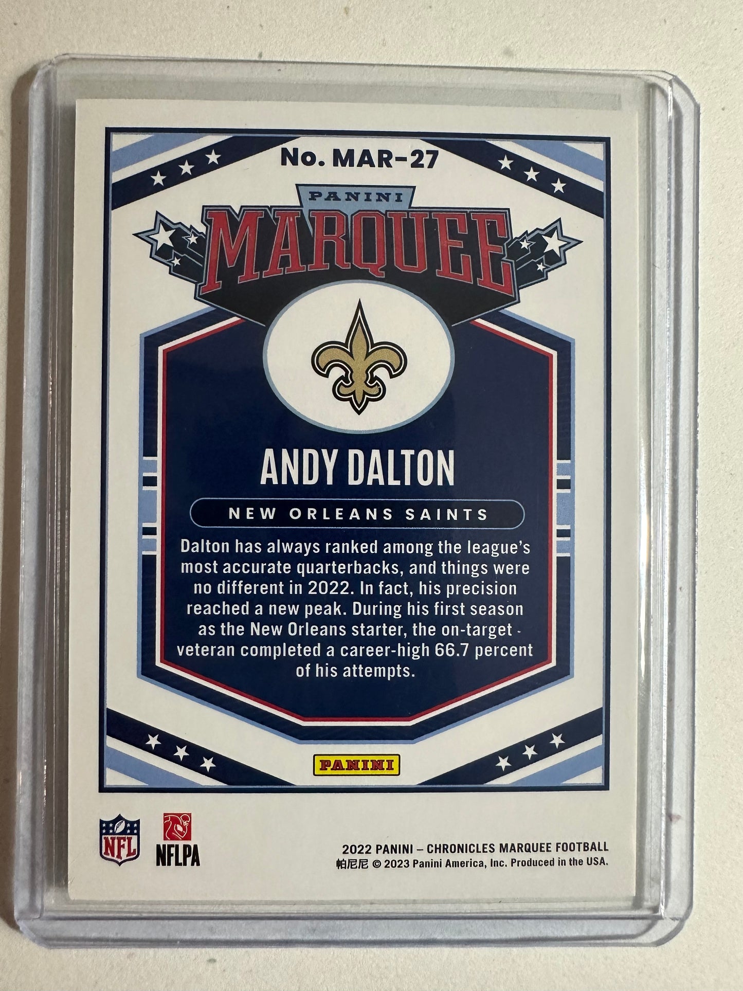 2022 Panini - Chronicles Marquee Football Andy Dalton 146/149