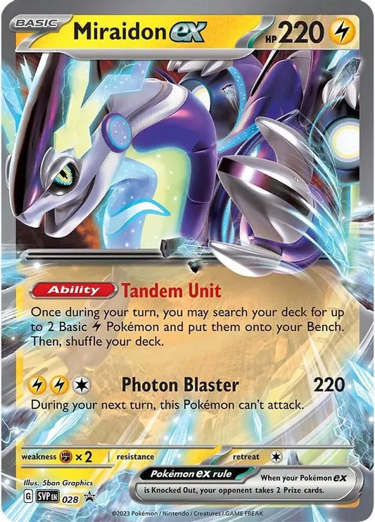 Miraidon EX 028 - Scarlet & Violet Black Star Promo Cards