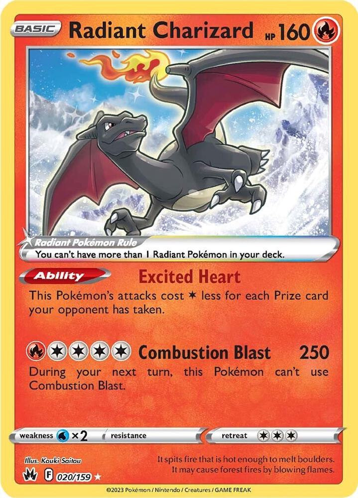 Radiant Charizard 020/159 - Sword and Shield Crown Zenith